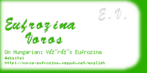 eufrozina voros business card